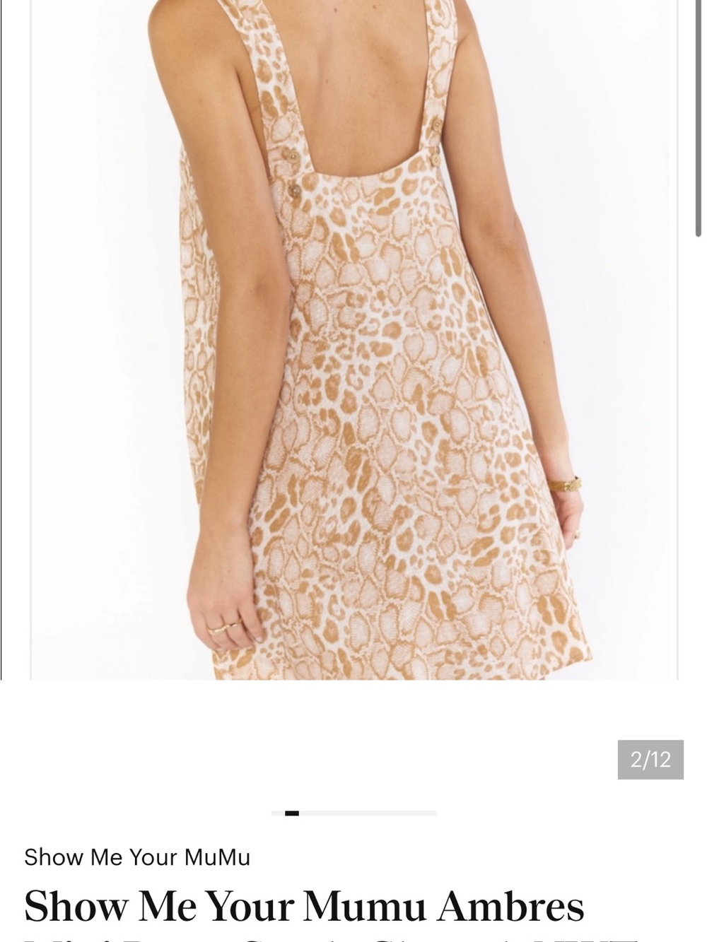Show Me Your Mumu Tan Leopard Print Scoop-Back Dress
